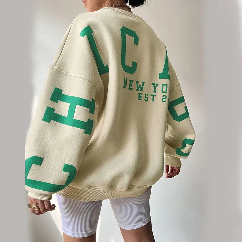Best-Selling Y2K Round Neck Women’s Hoodie Letter Print Sweatshirt  DashTex Industries