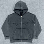 Custom Blank Unisex Vintage Acid Wash Zip Hoodie Jacket  DashTex Industries