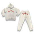 Custom Cotton Sweatsuit with Drawstring Hoodie  Sporty Street Style Set by DashTex Industries