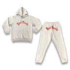 Custom Cotton Sweatsuit with Drawstring Hoodie  Sporty Street Style Set by DashTex Industries