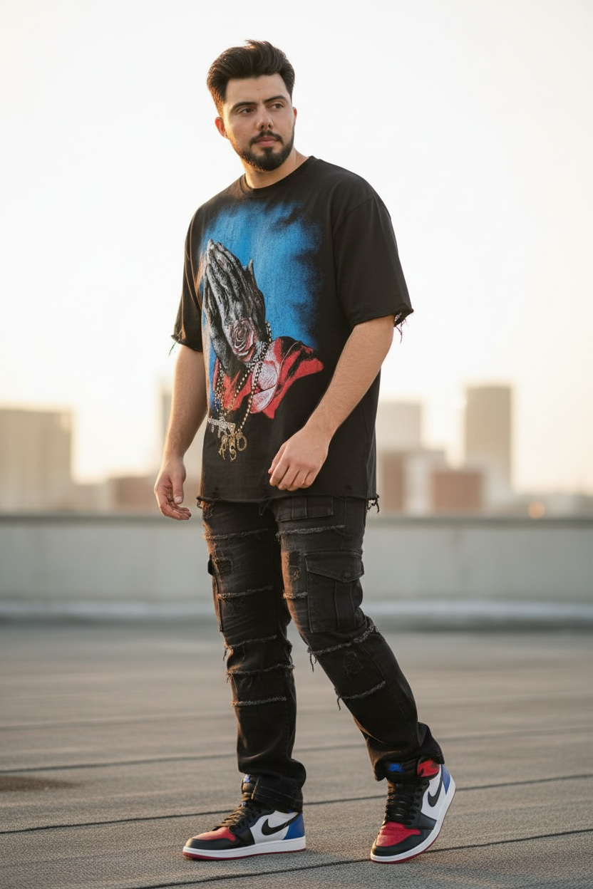 Midnight Rockstar Urban Graphic T-Shirt – Premium Streetwear Statement Tee