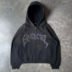 Custom Streetwear Oversized Acid Stone Washed Zip Hoodie for Men | DashTex Industries