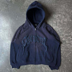 Custom Streetwear Oversized Acid Stone Washed Zip Hoodie for Men | DashTex Industries